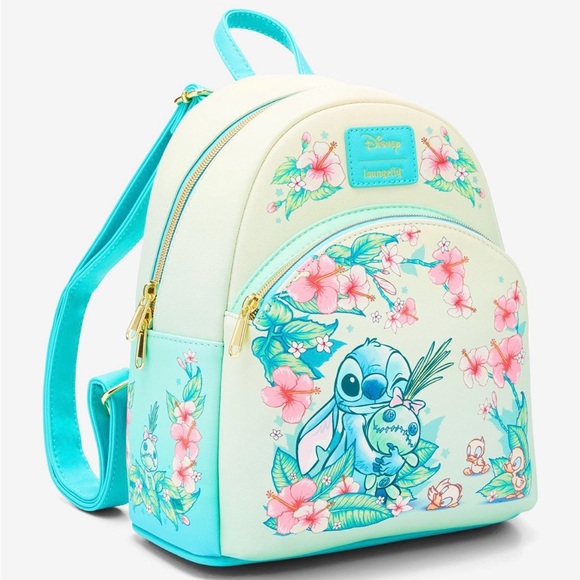 Loungefly Disney Stitch Floral Mini Backpack